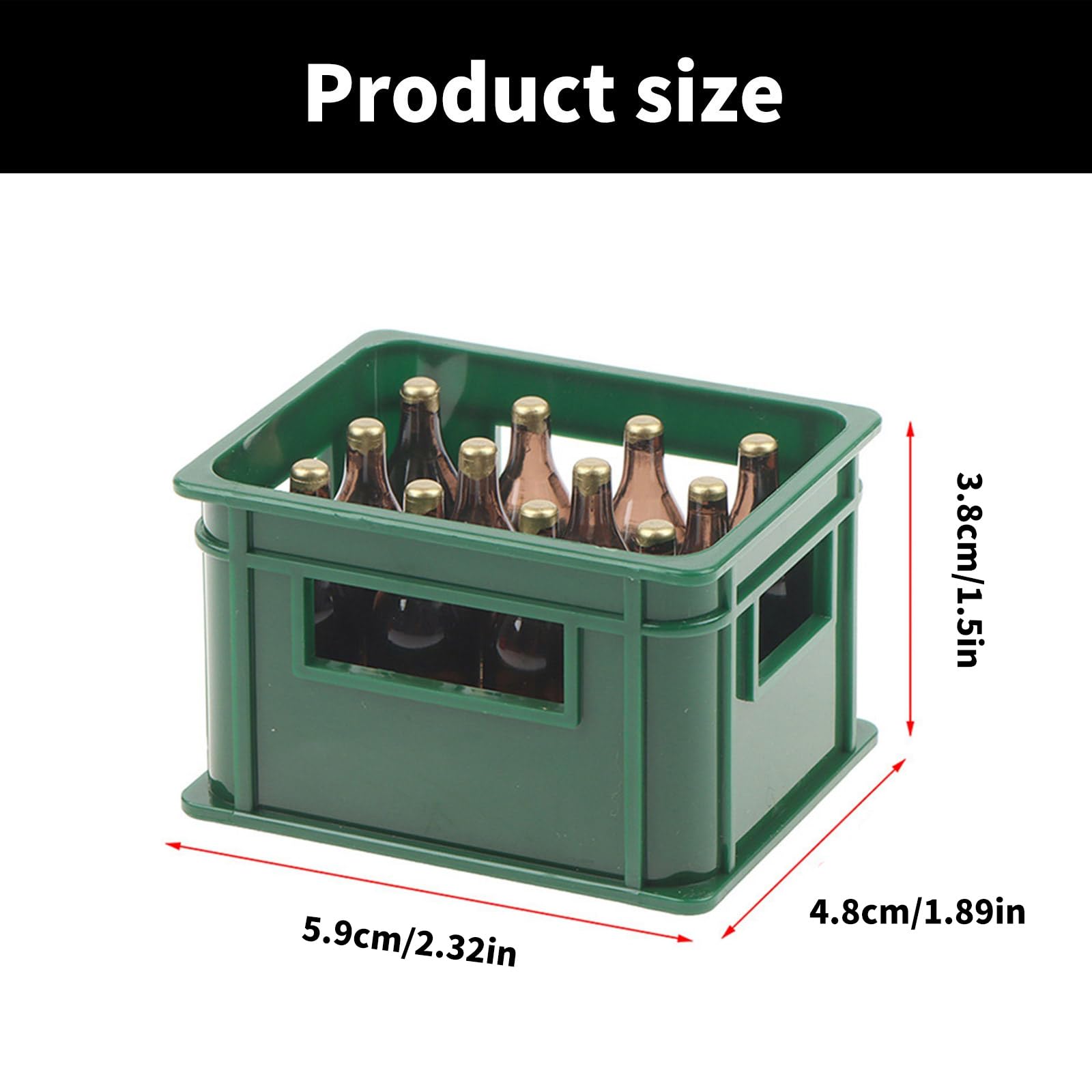 1/12 Scale Dollhouses Miniature Beer Bottle with Crate Life Like Beer Box Model Project Accessory for Model Collectors