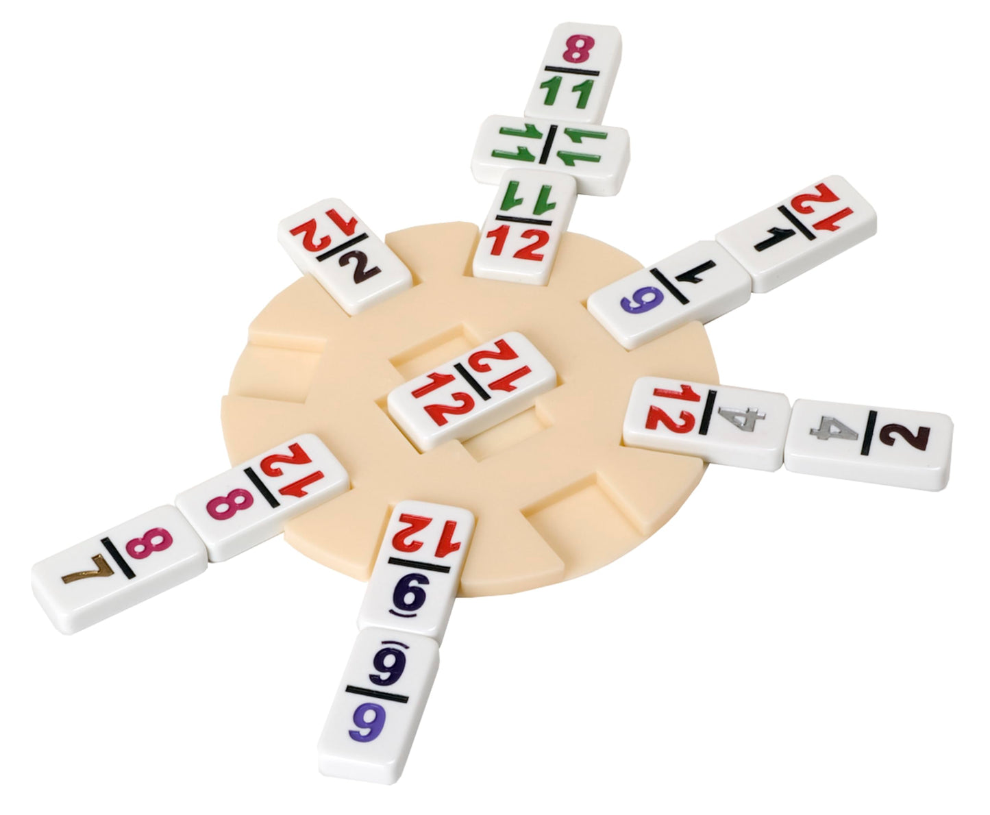 Round Train Hub for Mexican Train Domino Game, Plastic Central Hub Only, 6.375-Inch Round Starter Hub, No Tiles Included