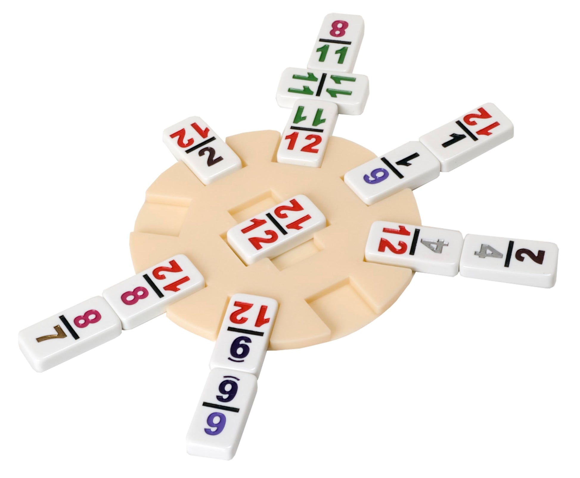 Round Train Hub for Mexican Train Domino Game, Plastic Central Hub Only, 6.375-Inch Round Starter Hub, No Tiles Included
