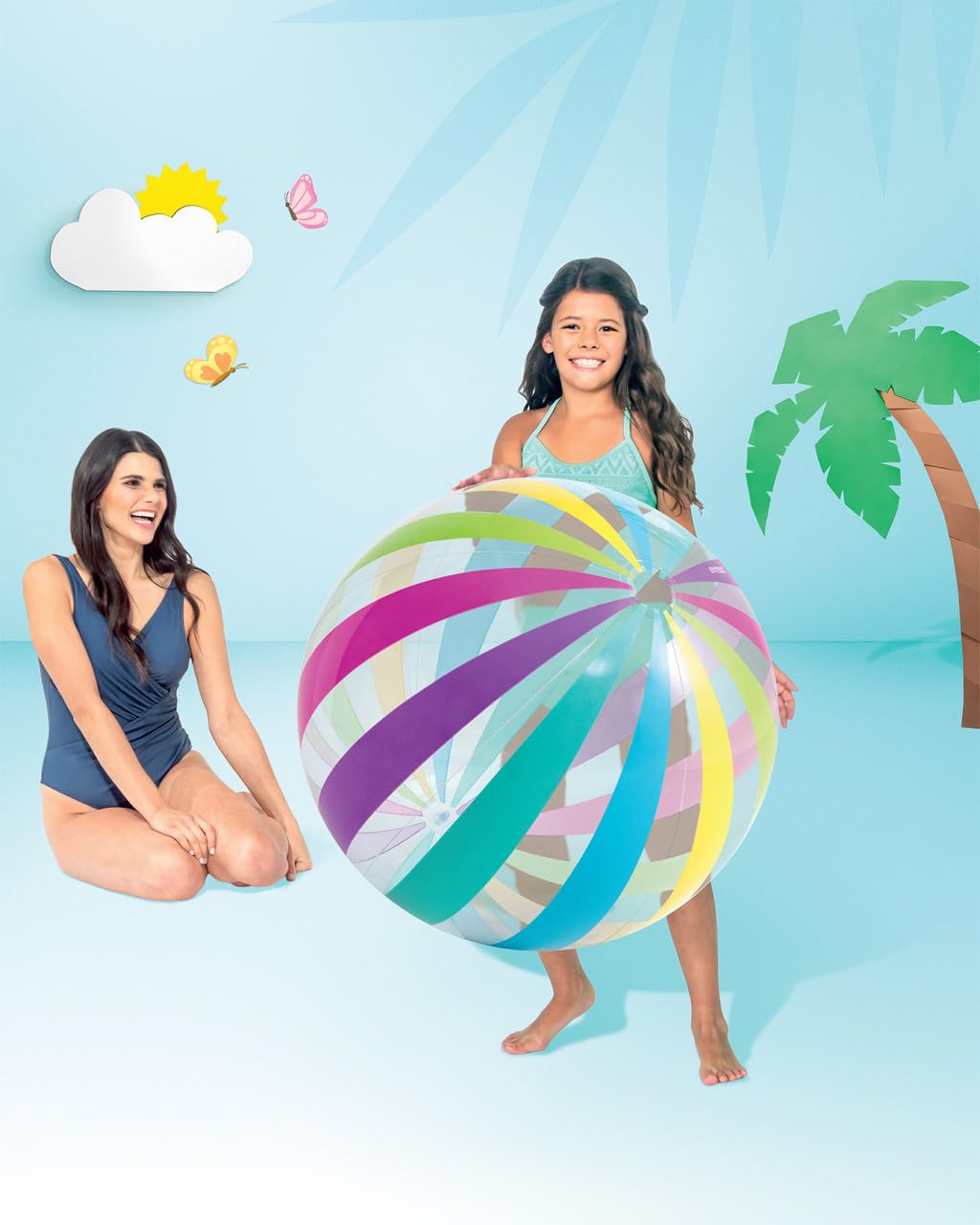 Intex Jumbo Inflatable Pool Ball Multi, 42"
