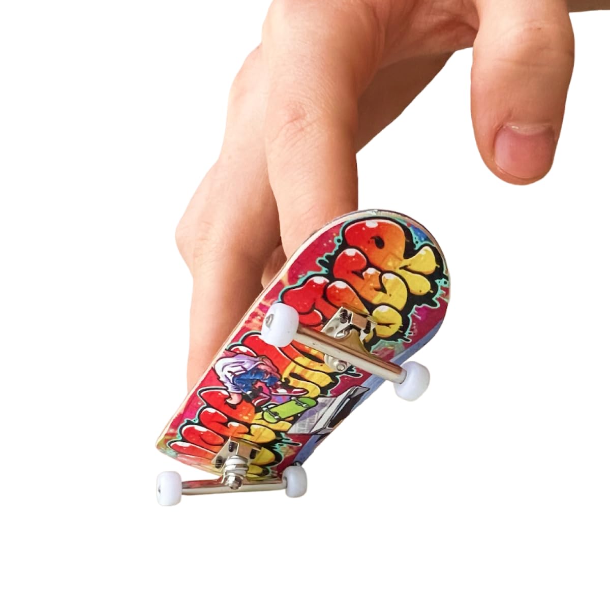 TAILWHIP Fingerboard pro Wood 32/34 mm pro Truck Lock Nuts, Bearing Wheel (Graffiti 33 mm)