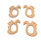 2pcs Lovely Cartoon Wood Pure Natural Animal Shape Beech Wooden Handmade DIY Necklace Pendant Decorations (Squirrel)