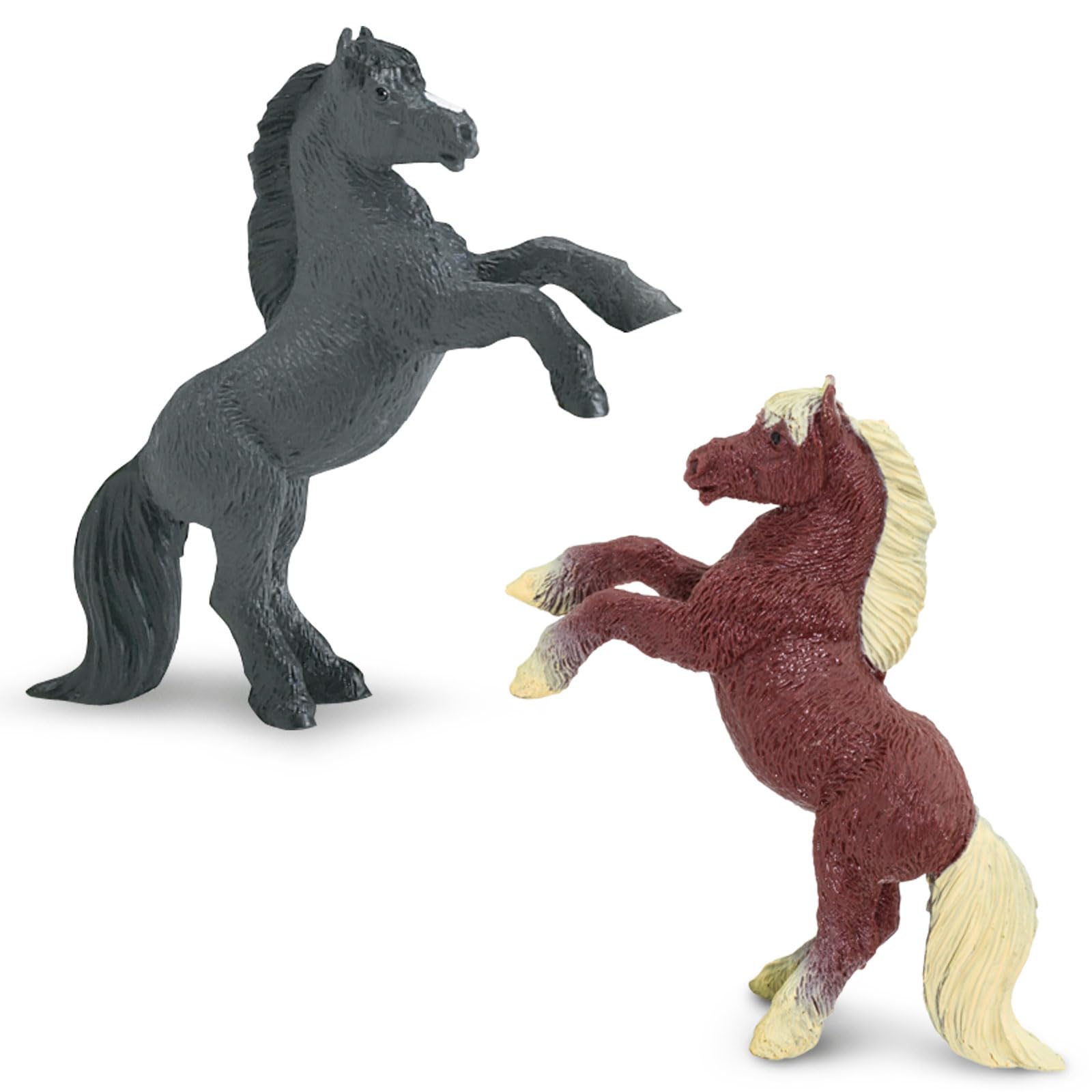 Safari Ltd. Ponies TOOB - 8 Figurines: Dartmoor, Highland, Fell, Welsh, Quarter, Shetland, Chinoteague, Exmoor Pony - Educational Toy Figures