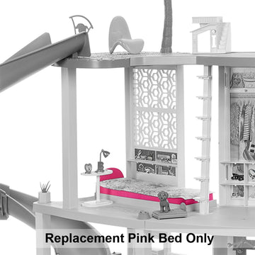Replacement Part for Barbie Doll Dreamhouse Doll House Playset HMX10 - Replacement Pink Bed