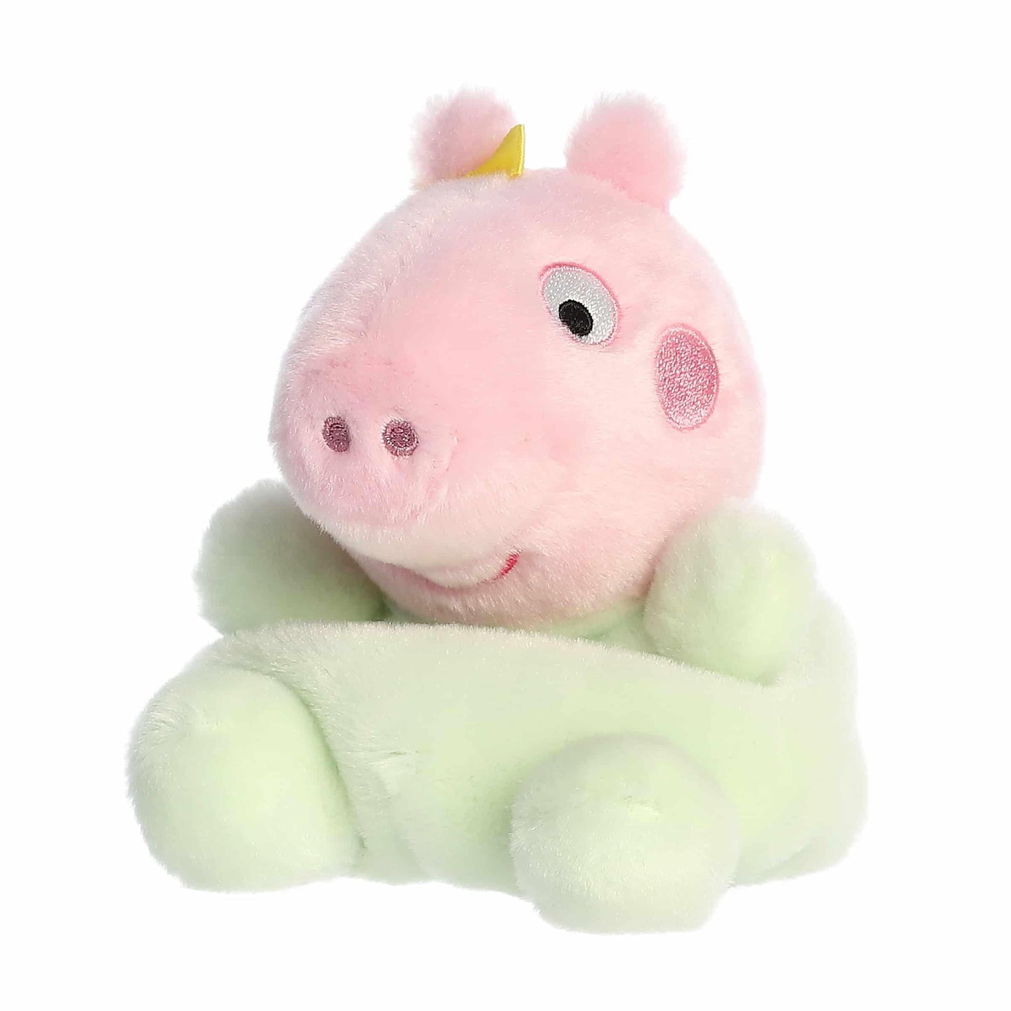 Aurora® Playful Peppa Pig™ Evie Baby Pig Palm Pals™ Stuffed Animal - Officially Licensed Toys for All Fans - Perfect for Birthdays, Adults and Kids