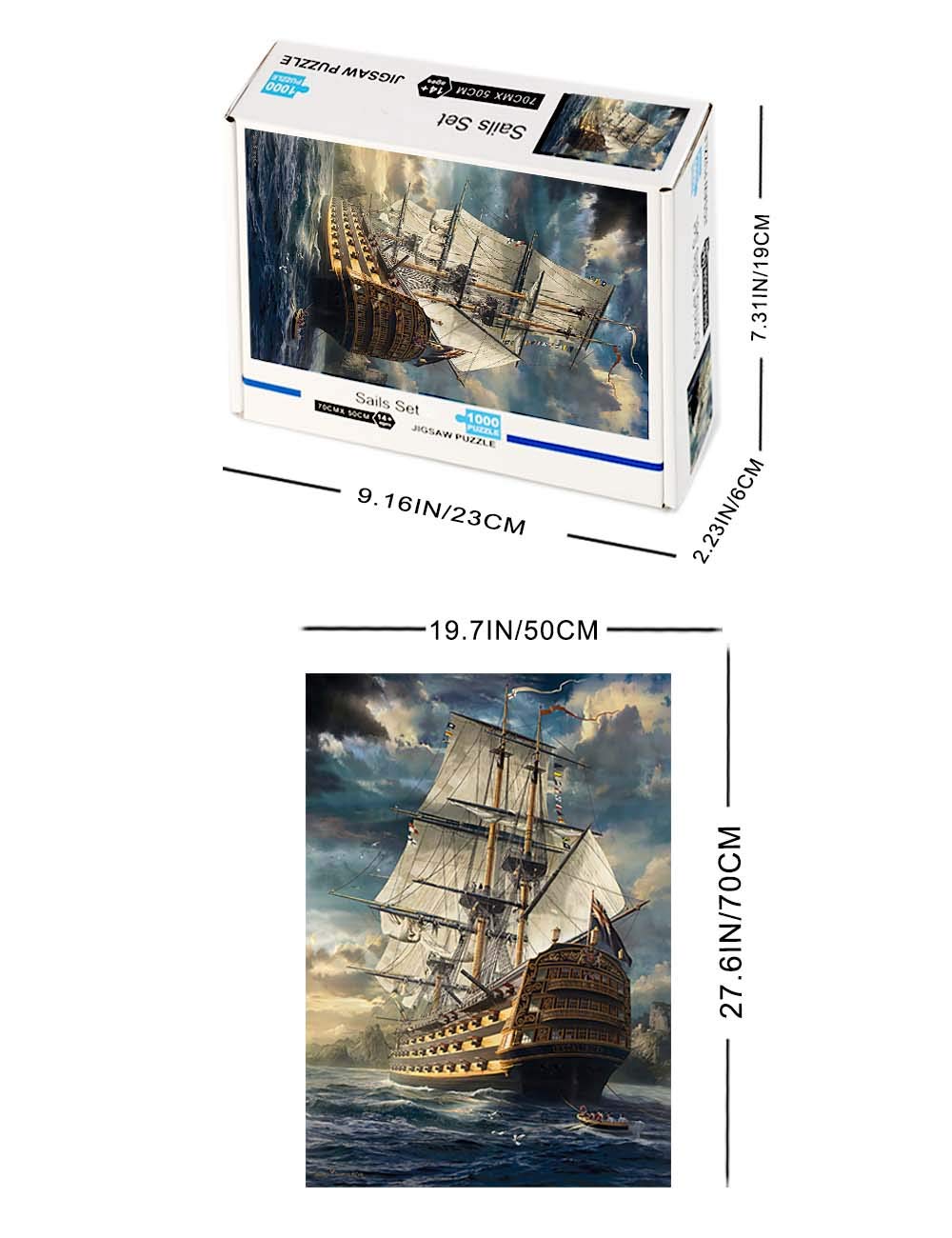 Dxles 1000 Piece Jigsaw Puzzle, The Great Voyage Puzzle for Adults and Kids Children Educational Toys (The Great Voyage)