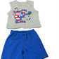 American Fashion World Boy’s America Rocks Shorts Set for 18-Inch Dolls | Premium Quality & Trendy Design | Dolls Clothes | Outfit Fashions for Dolls