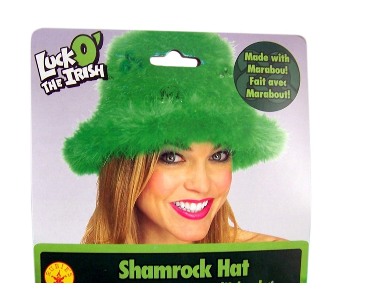 St. Patricks Day Hat Green Feather Party Costume Accessory