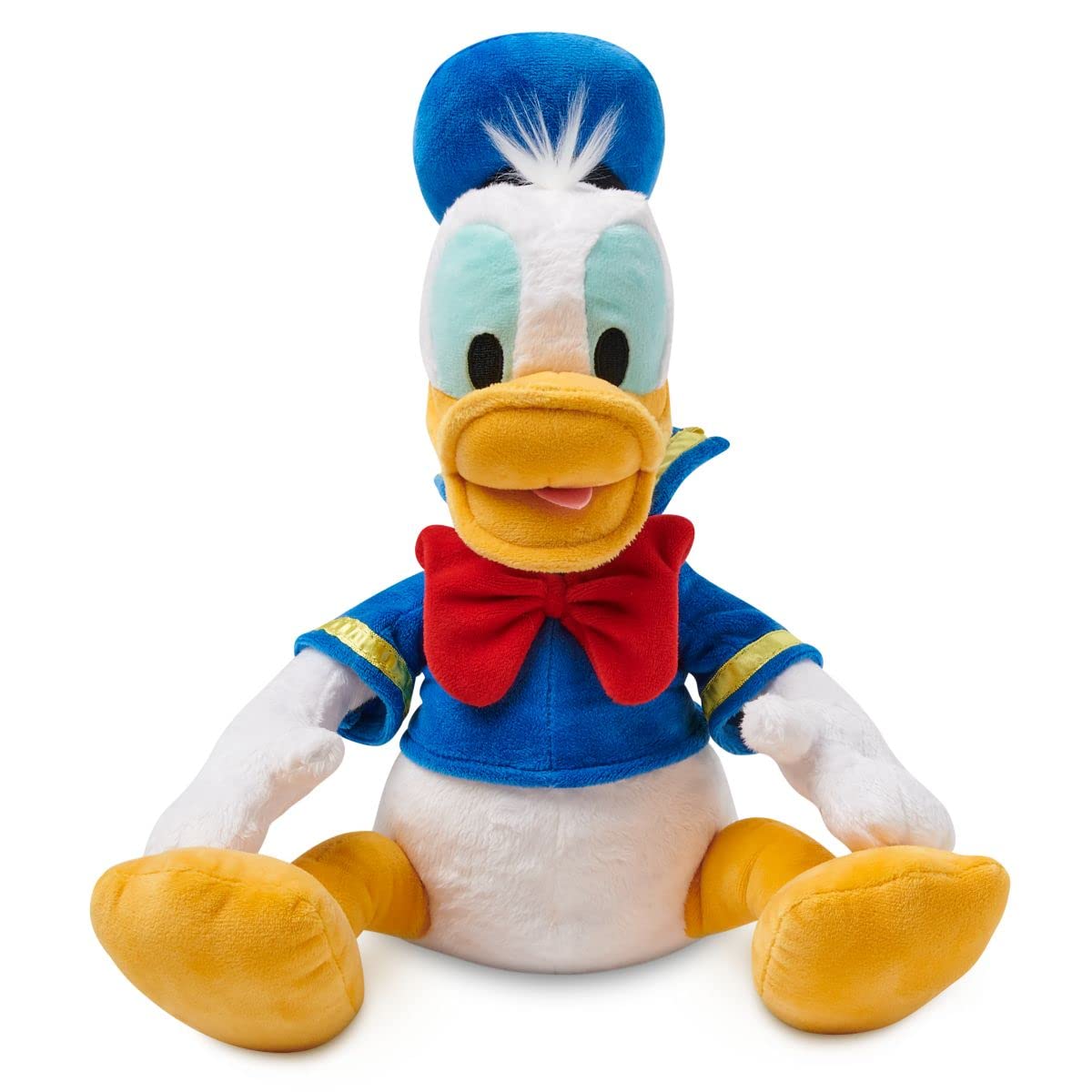 Disney Store Official Donald Duck Medium Soft Toy for Kids, Cuddly Character with Fuzzy Texture and Embroidered Details, Disney Plushy Suitable