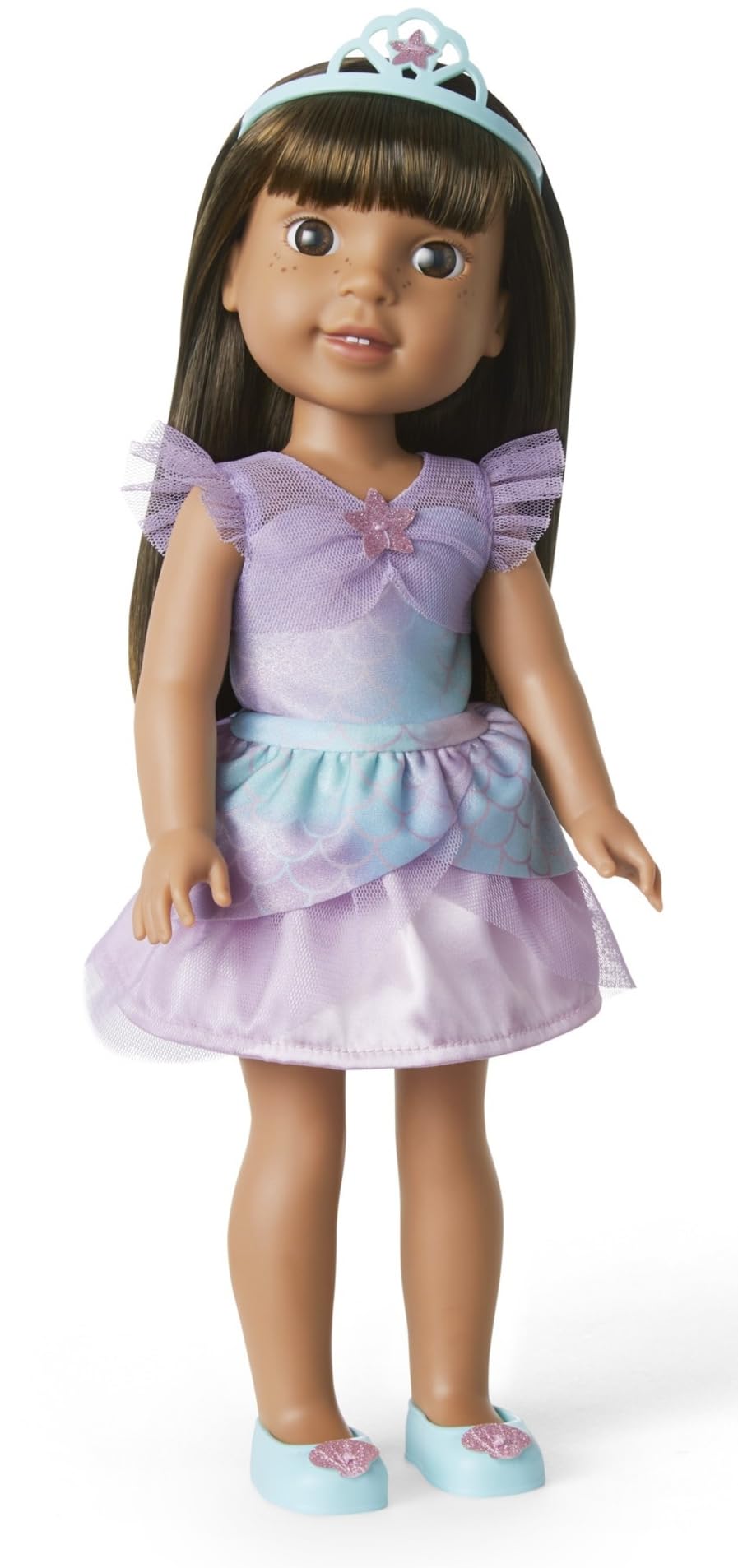 American Girl WellieWishers 14.5-inch Doll 2-in-1 Sparkly Mermaid Outfit with Headband and Ballet Flats, For Ages 4+