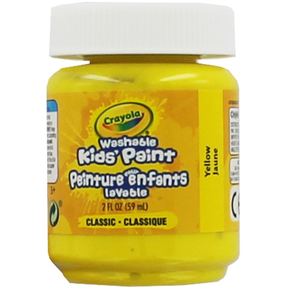 Crayola Washable Kids Paint, 2 oz, Yellow