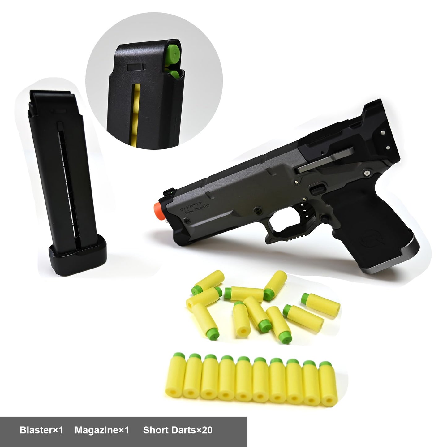 Zhenweiqi FIRE Rat Soft Dart Blaster, High Precision Foam Dart Launcher, Half Length Compatible