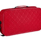 American Mahjong Set “Red" - Quilted PU Leather Carrying Bag with Shoulder Strap & Handles, All-in-One Tile Racks with Pushers, 166 Engraved Tiles
