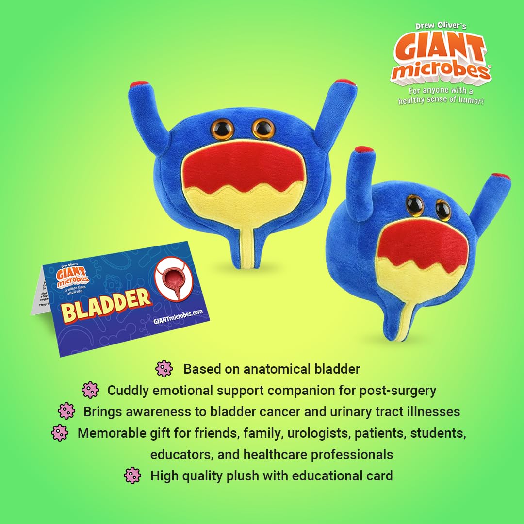 GIANT MICROBES Bladder Plush, Urology Gag Gifts, Bladder Cancer Awareness, Organ Plushies, Prostate Cancer Awareness, Urologist Doctor Gift, UTI