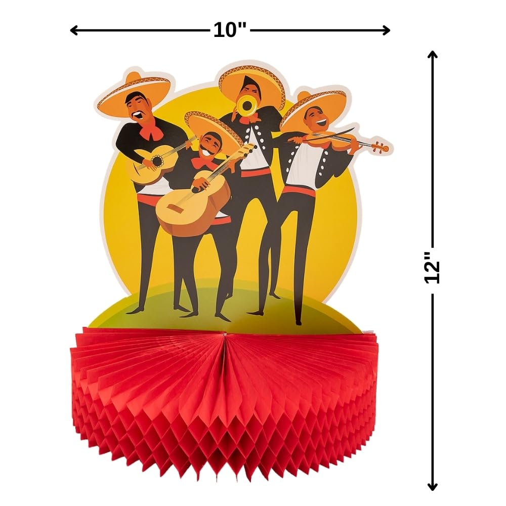 Fun Express Mariachi Band Fiesta Centerpieces - 3 Pc