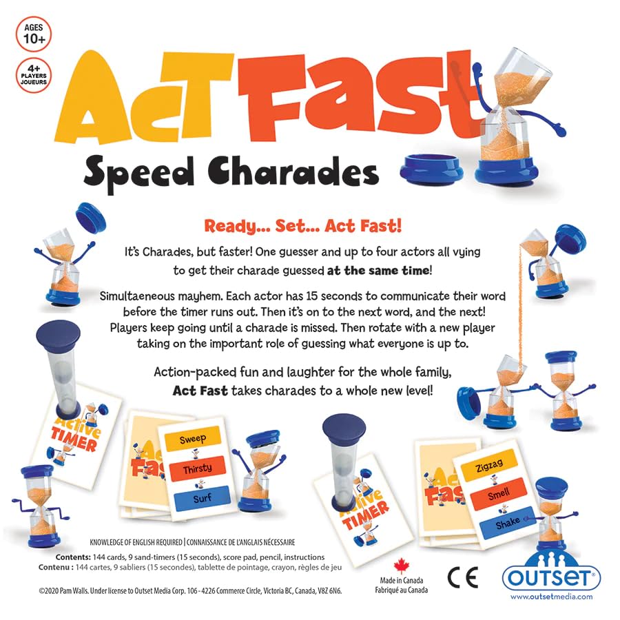Act Fast - Speed Charades - Great for Family Game Night - for Ages 10 and up by Outset