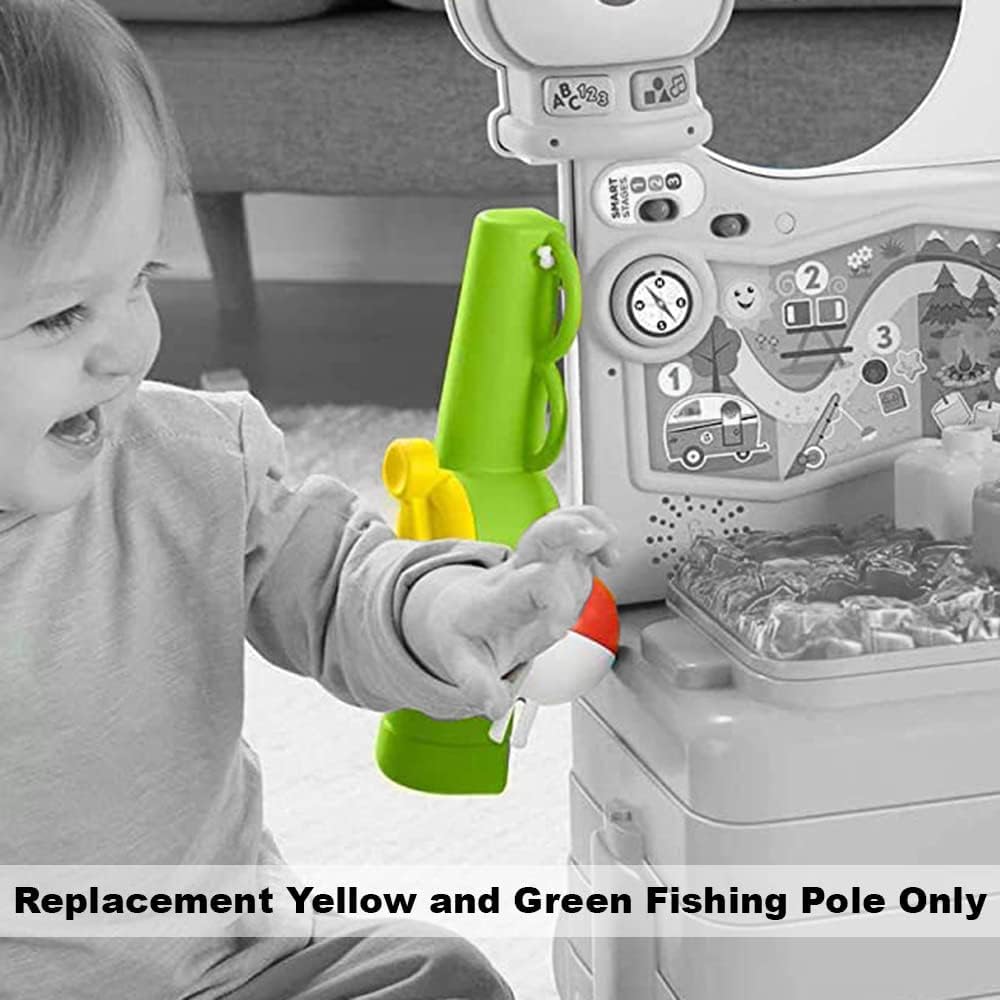 Replacement Parts for Fisher-Price Laugh & Learn 3-in-1 On-the-Go Camper Playset - GTJ59 ~ Replacement Yellow and Green Fishing Pole with Bobber