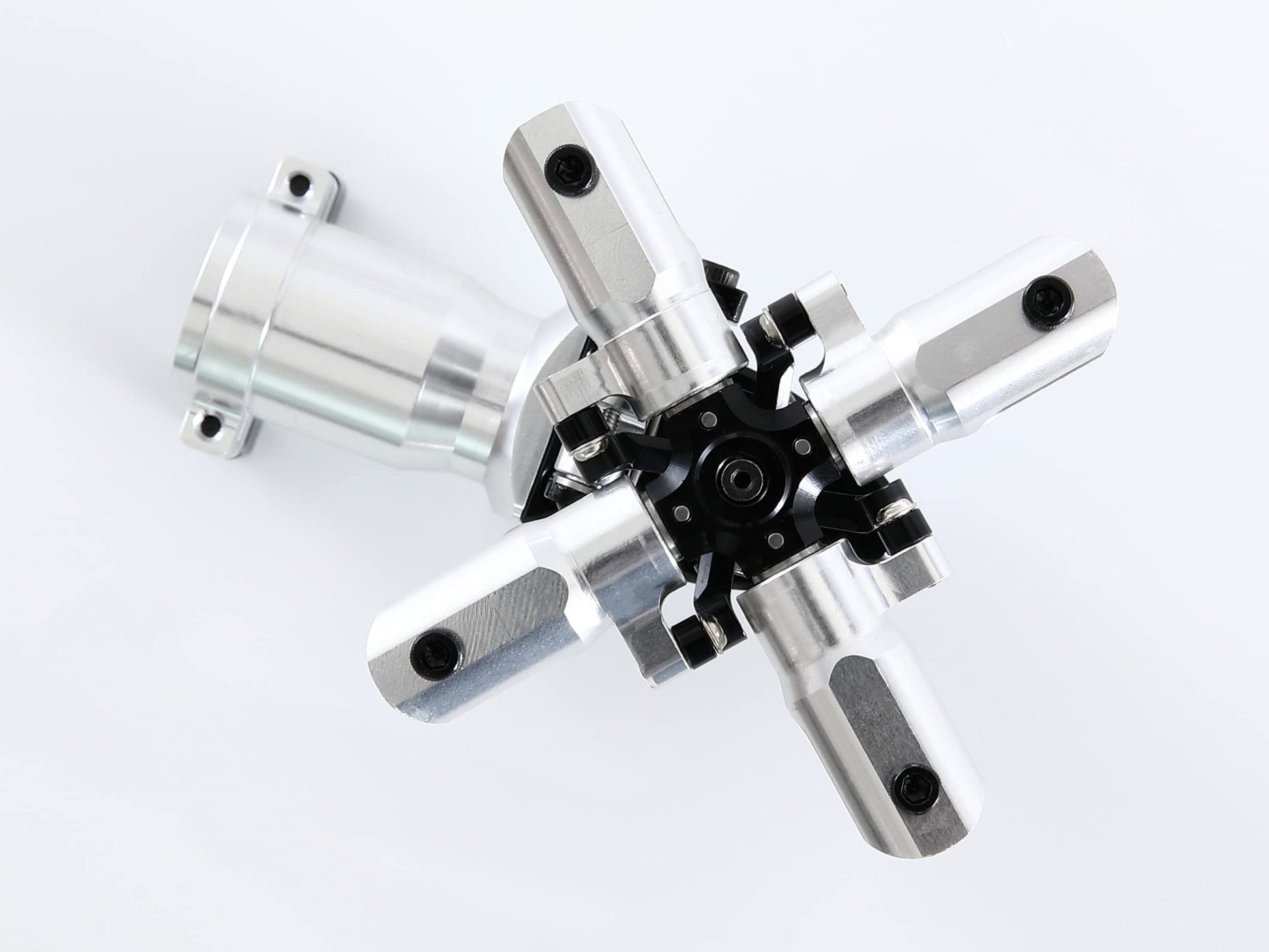 Trex 600 550 RC Helicopter 4 Blade 2 Push Metal Tail Rotor Assembly for T-rex 550, 600 Heli Part