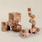 SiamMandalay Snake Cube Puzzle: Wooden 3D Brainteaser Puzzle for Adults STEM Skill Builder Interlocking Game, Educational Problem-Solving Game