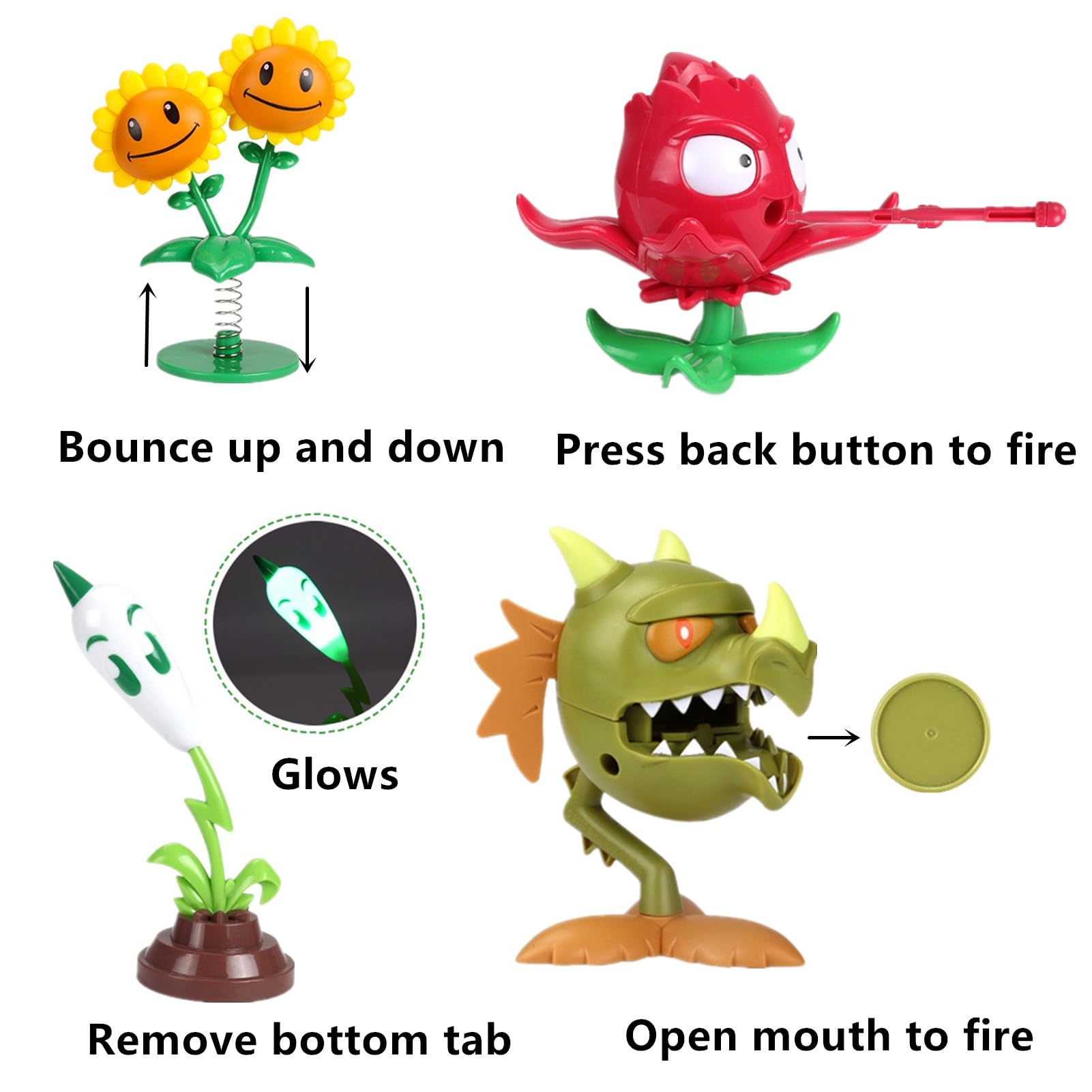 JHESAO 10PCS PVZ Toys Set Action Figures PVC Toy New, Zombies Plant Toy Great Gifts for Kids and Fans, Birthday and Party New
