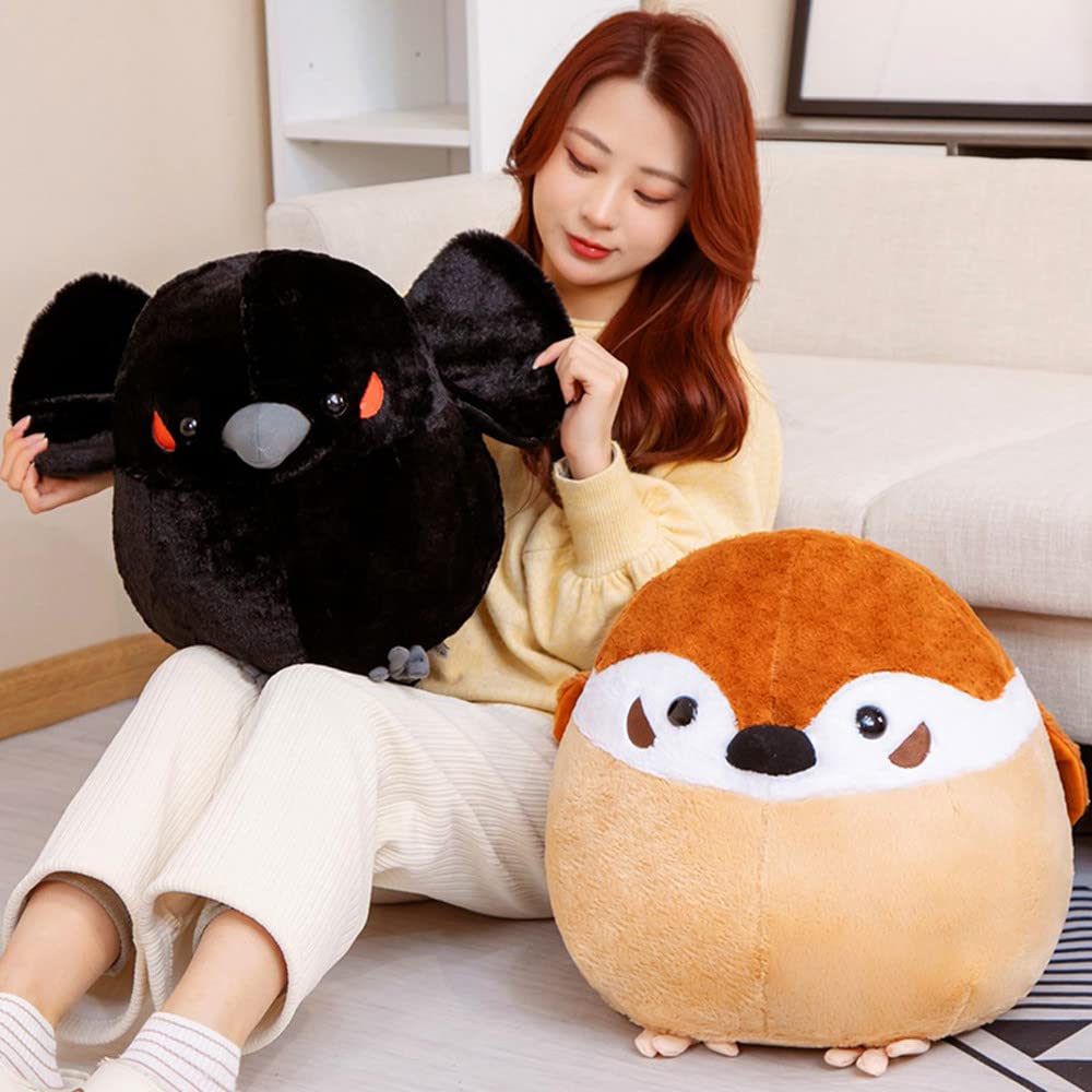 Sparrow Plush Toy 17.8inch Large Fat Bird Plushie Doll Cute Ball Soft Throw Pillow Funny Animal Form Plush Stuffed ToyCushion Kids and Adults Gift