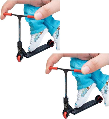 NexusPulse 2Pcs Finger Scooter Set Scooter Finger Set Finger Skateboard Educational Bike Miniature Trick Roller Finger Skateboard Training Props