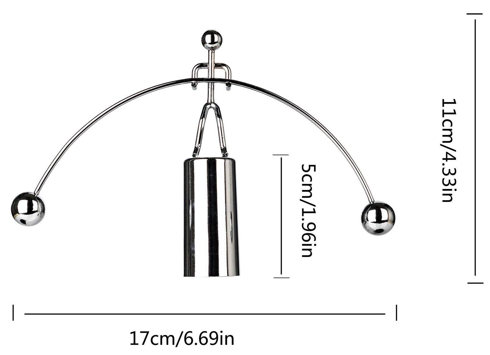 Sunnytech Mini Steel Balance Toy Weightlifter Kinetic Art Balance Toy Balancing Decompressive Science Psychology Home Offic Decor Desk Decor WJ064