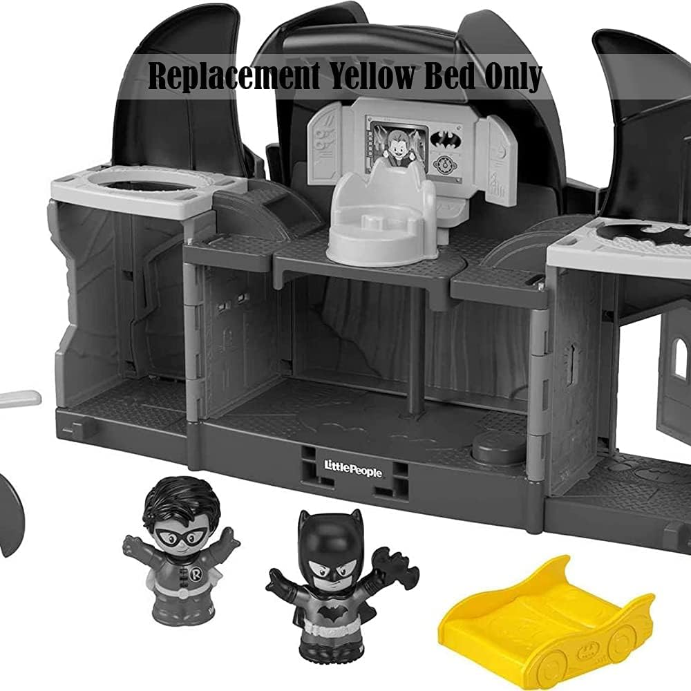Fisher-Price Replacement Part Little People Inspired by DC Super-Friends Batcave Playset GMJ16 - Replacement Yellow Bed
