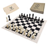 HOLYKING 19" Roll Up Chess Board Set - Portable Travel Chess Game with Weighted Plastic Pieces & No-Wrinkle Cloth Chessboard for Kids Adults Beginners