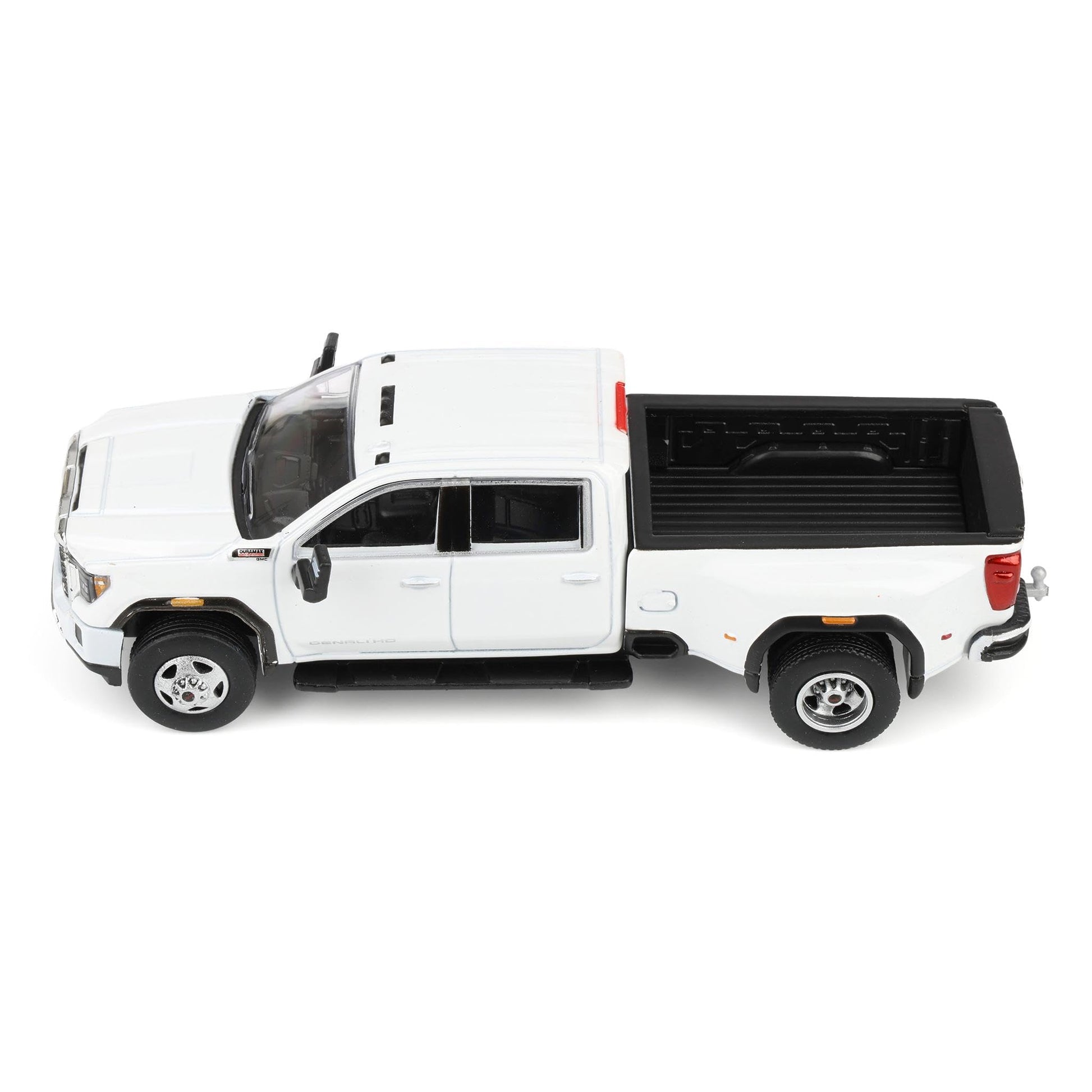 Greenlight 1/64 2022 GMC Sierra 3500HD Denali Dually Pickup Truck, White Frost 51678-B