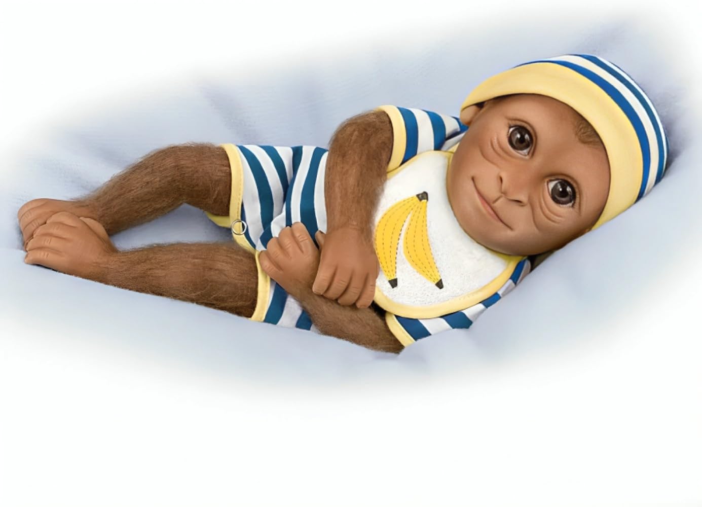 The Ashton-Drake Galleries So Truly Real Kirby Monkey Baby Doll with Hand-Applied Mohair