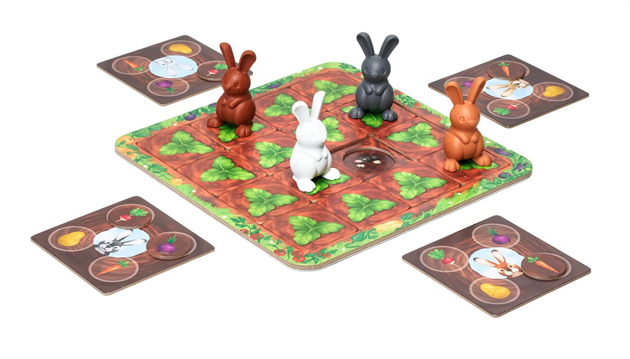 SmartGames Grabbit Strategy Board Game with Rabbits and Carrots Adventure Ages 4+