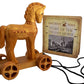 Johnny World - Ancient Toys - Wooden Trojan Horse Pull Toy with Hardcover Book! Teach Children About History Through Interactive Play