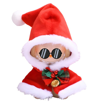 17cm Doll Clothes,Christmas Cloak Outfit for 6.7-Inch Doll Accessories,Christmas-Themed Clothes for 17cm Dolls,Collectible Dolls Costume,Gift Idea