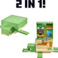 Mattel Minecraft Transforming Turtle Hideout, Authentic Pixelated Video-Game Role Play, Electronic, Action Toy to Create, Explore and Survive, Steve