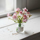 1Pc Miniature Flowers in Vase Set - 16 Scale Dollhouse Décor with Realistic Details, Tiny Floral Arrangements for Micro Landscape, Train Platform
