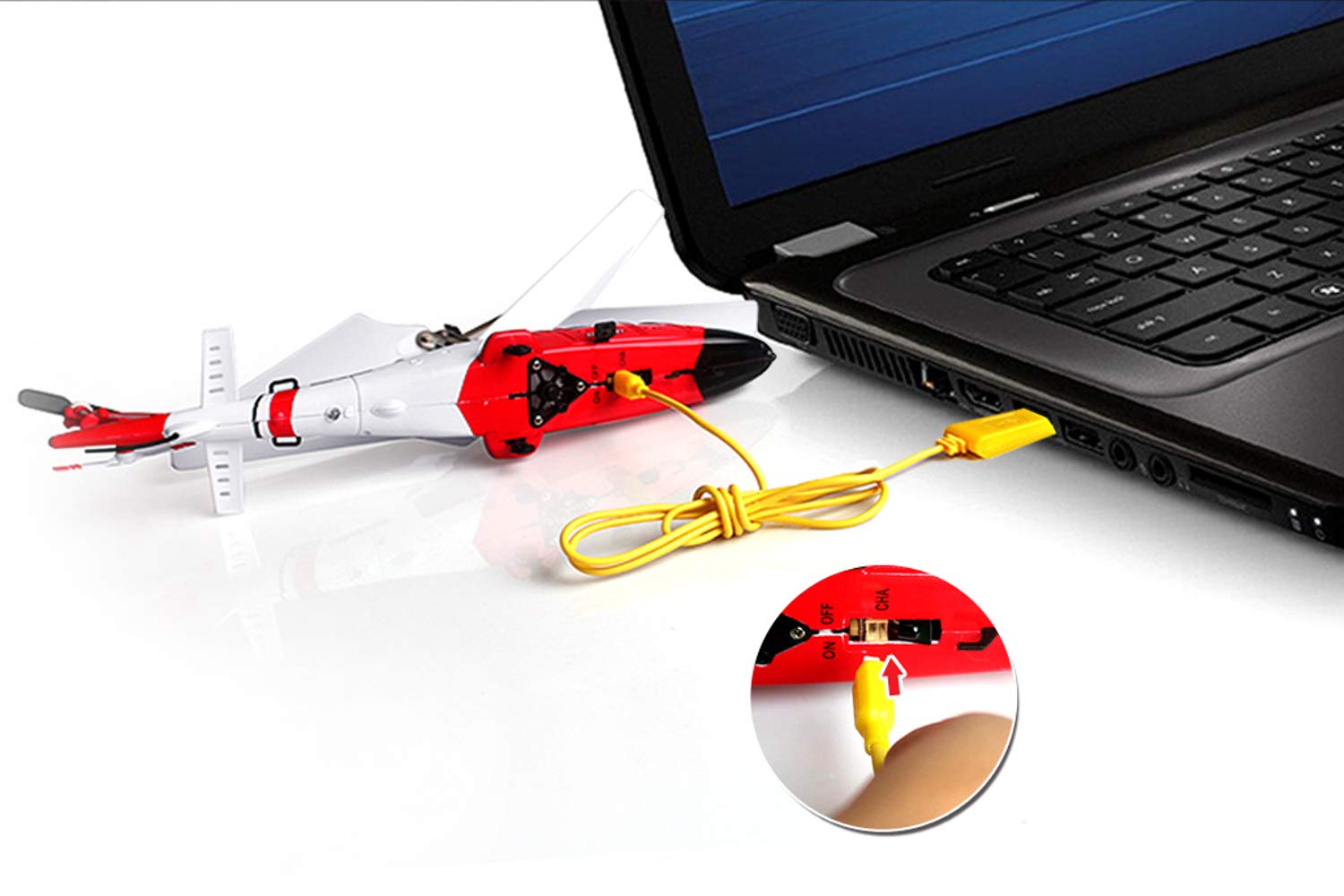 POCO DIVO Coast Guard Rescue Helicopter RC Flight Infrared 3CH Gyro Marine Aircraft Model S111G
