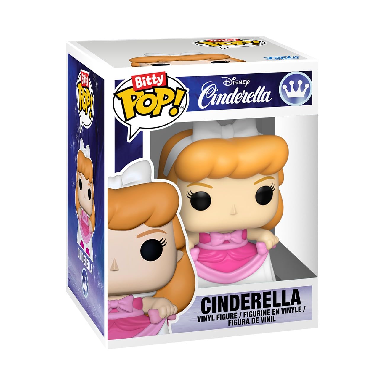 Funko Pop! Bitty Display: Cinderella's Castle - Cinderella & Fairy Godmother Exclusive Included - Display Total of 18 Bitty Characters