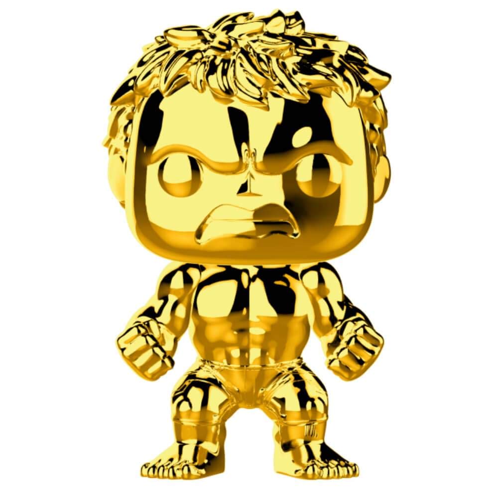 Funko Pop Marvel: Marvel Studios 10 - Hulk (Gold Chrome) Collectible Figure, Multicolor, Standard