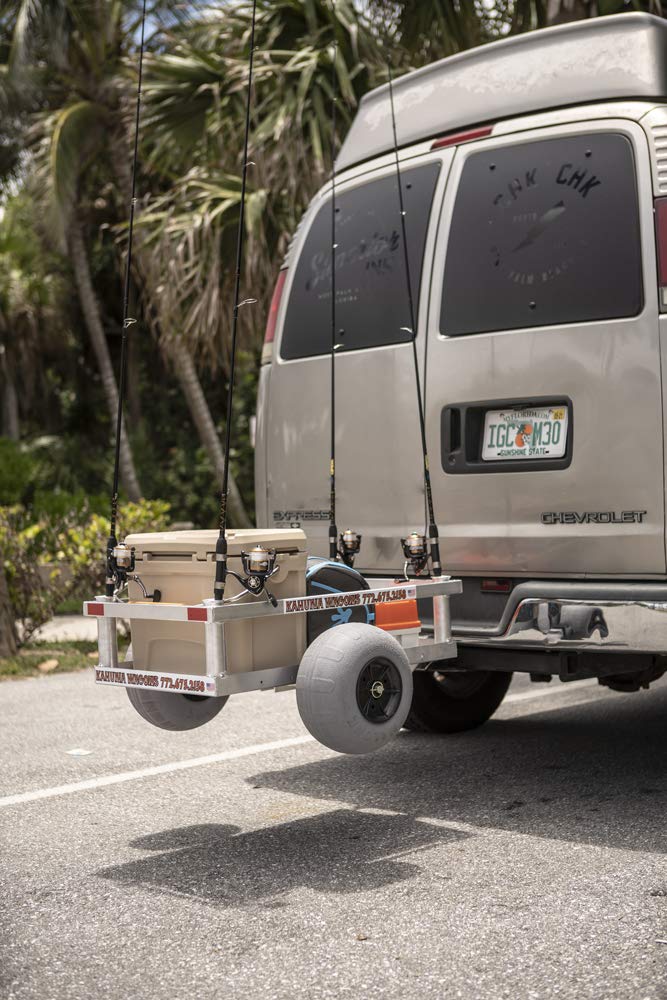 Bimini Beach Wagon-Balloon Beach Tires-Solid Aluminum Bed-Hitch Receiver Included- Made in USA