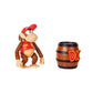 Nintendo World of Super Mario 2023 4-inch Action Figure Donkey Kong with Bananas (Diddy Kong with DK Barrel)