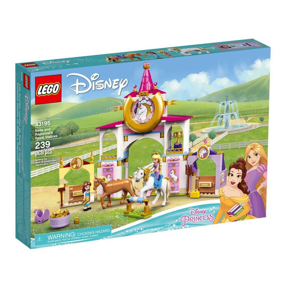 LEGO Disney Belle and Rapunzel’s Royal Stables 43195 Building Kit; Great for Inspiring Imaginative, Creative Play (239 Pieces)