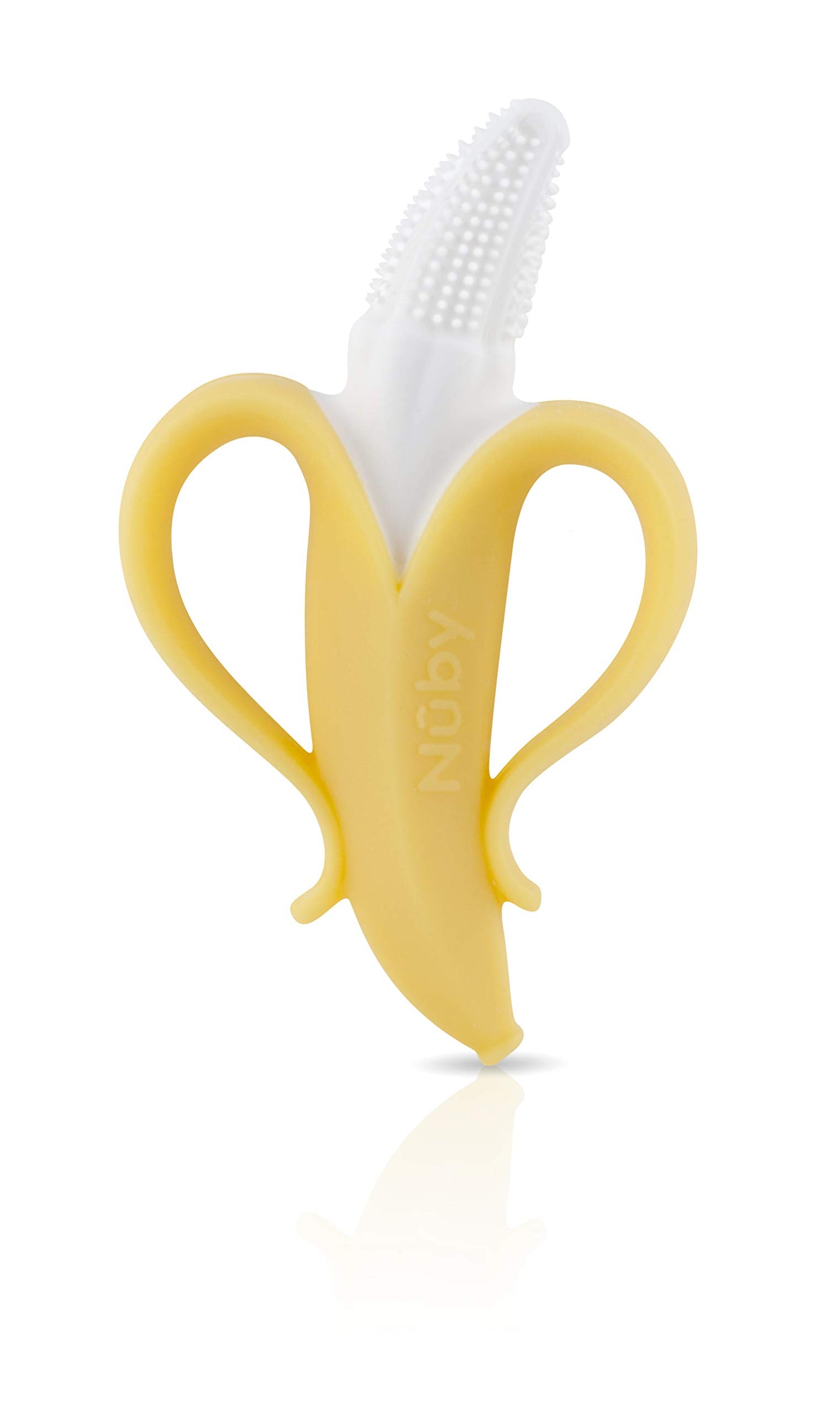 Nuby NanaNubs Banana Silicone Infant Toothbrush - Gum Massager - Soft Bristles - Silicone - 3+ Months