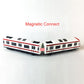 VANTIYAUS Train Modle, 4pcs Car Set Alloy City Rail Subway Train Model,1/64 Scale Alloy Subway/Car Model, Red White