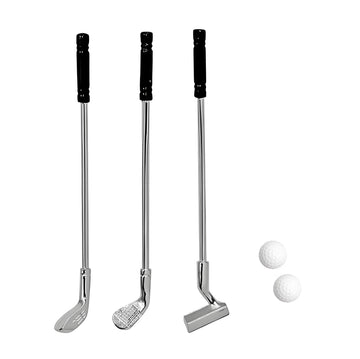 3 Pcs Mini Sports & Outdoor Theme Golf Set - 1:12 Scale Alloy Golf Clubs and Balls, Realistic Golfing Accessories for Dollhouse Decoration, Micro
