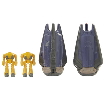 Mattel Disney Pixar Lightyear Hyperspeed Series Zyclops Space Pod Battle Damage & Zyclops Figure, 3.78 Inch Long Vehicle & 1.75 Inch Figure, Toy 4