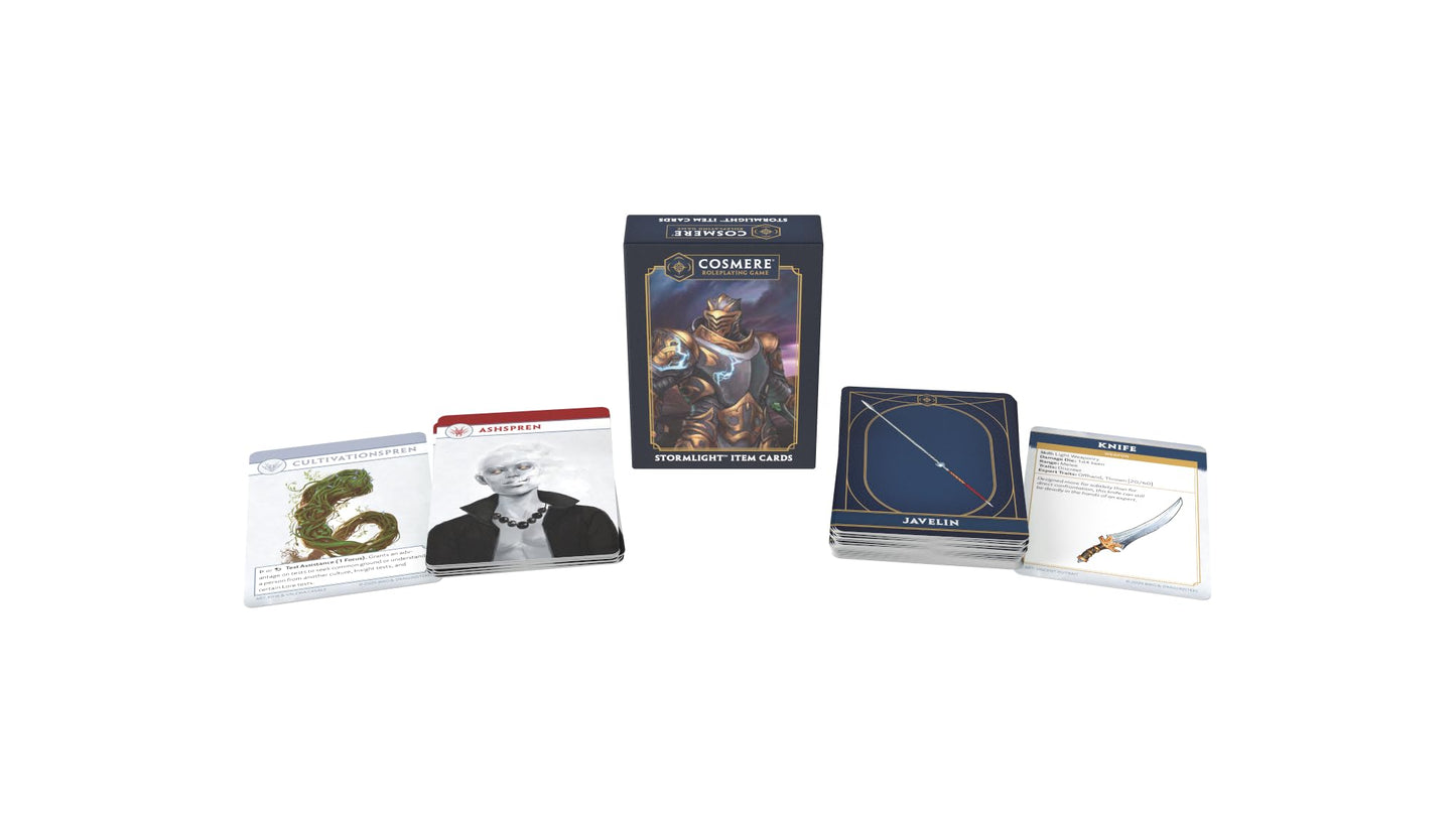 Stormlight Item Deck - Cosmere RPG by Brotherwise Games | 3-7 Players | 52 Item Cards & 9 Spren Cards | Ages 14+ |