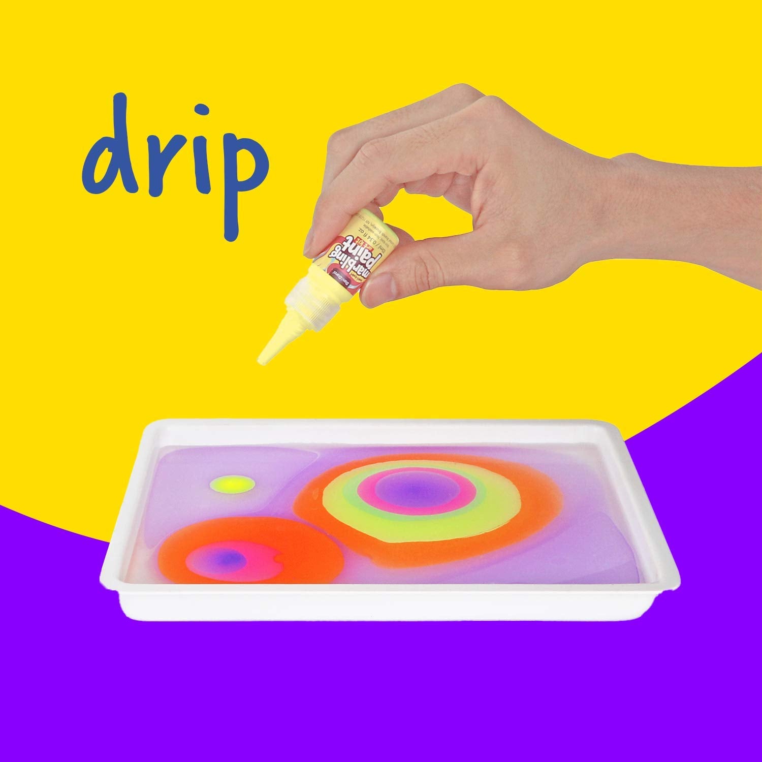 Dan&Darci Marbling Paint Art Kit for Kids - Arts & Crafts Gifts for Girls & Boys Ages 6-12 Years Old - Craft Kits Set - Gift Ideas Activities Toys Age