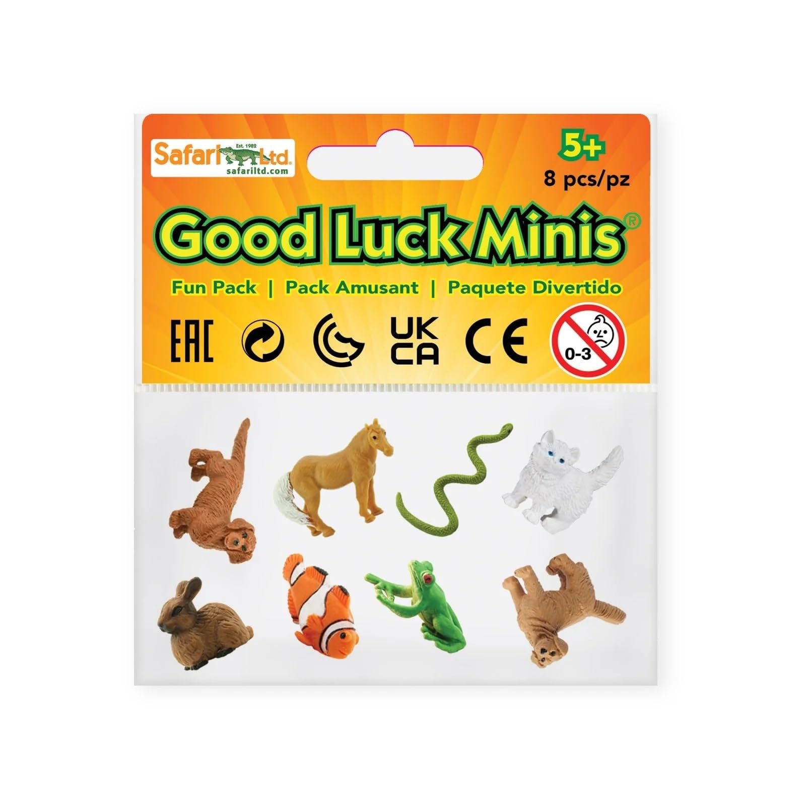 Safari Ltd. Good Luck Minis Pet Fun Pack - 8 Mini Figurines of Household Pets - Toy for Boys, Girls, and Kids Ages 5+