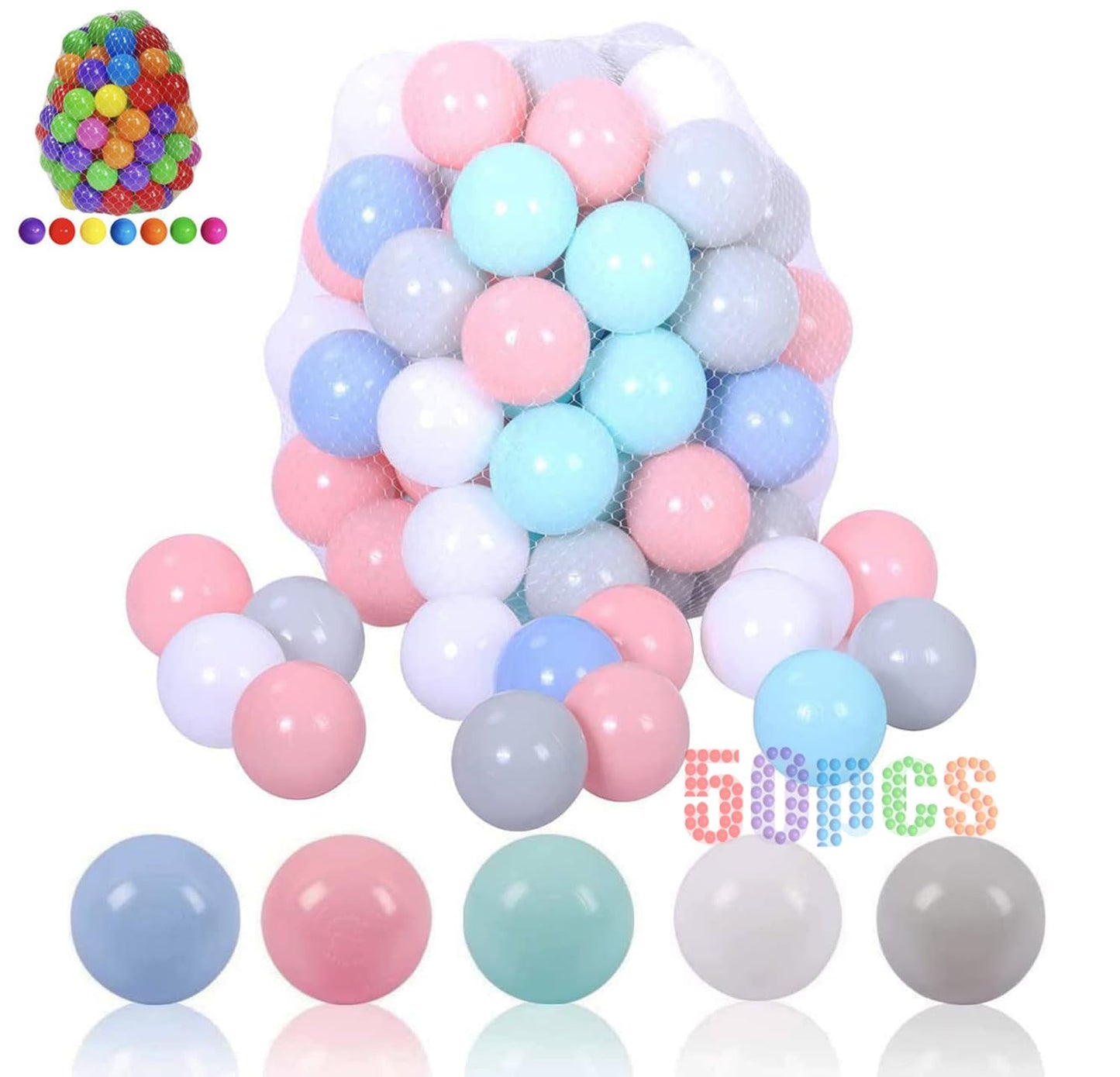 Plastic Ball Pit Balls 50/100/200/400 Pack for Baby Toddler Kids Play